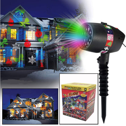 Halloween christmas snowflake led projection light