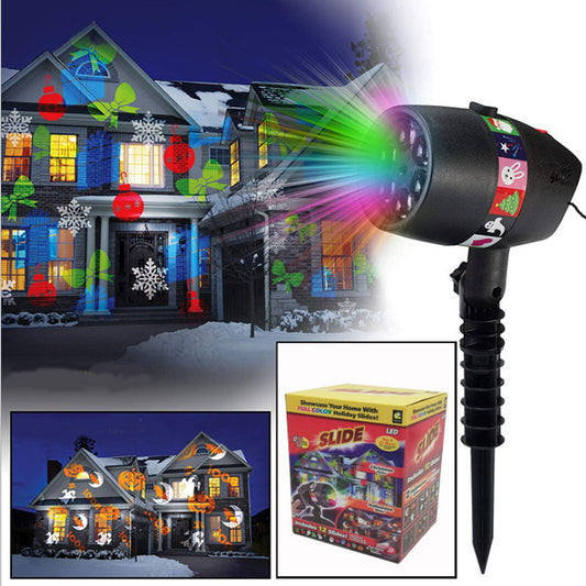 Halloween christmas snowflake led projection light