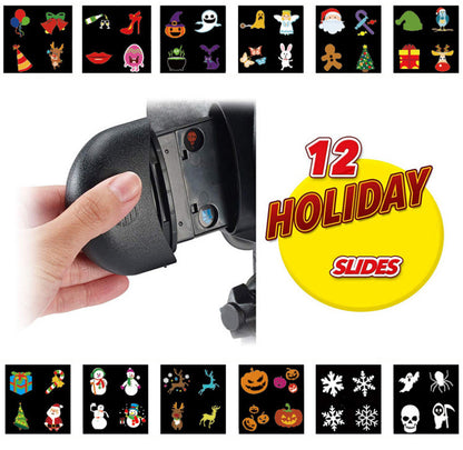 Halloween christmas snowflake led projection light